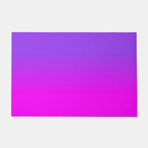 Neon Purple and Hot Pink Ombre Shade Color Fade Doormat