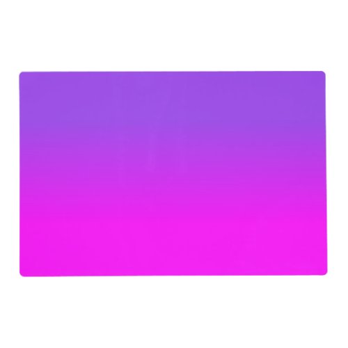 Neon Purple and Hot Pink Ombre Shade Color Fade Placemat