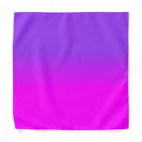 Neon Purple and Hot Pink Ombre Shade Color Fade Sc Bandana