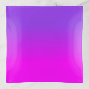 Neon Purple and Hot Pink Ombre Shade Color Fade Sc Trinket Tray