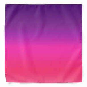 Neon Purple and pink ombre abstract design Bandana