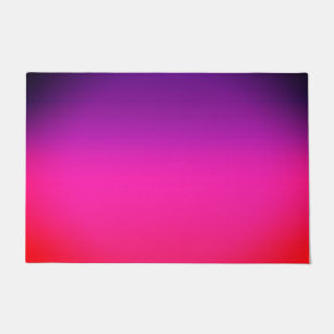 Neon Purple and pink ombre abstract design Doormat