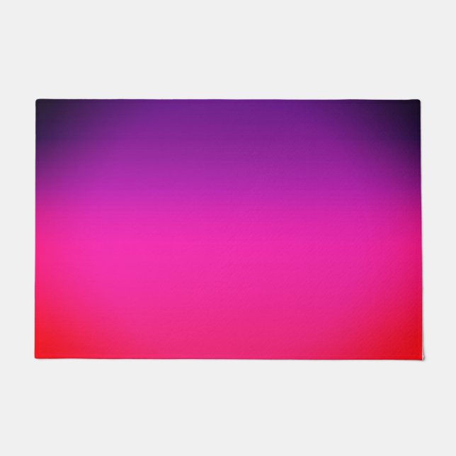 Neon Purple and pink ombre abstract design Doormat (Front)