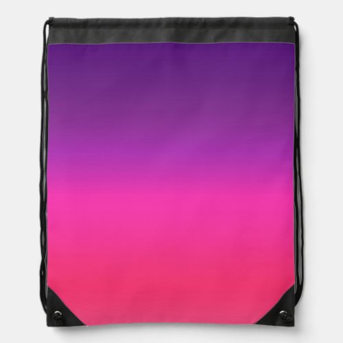 Neon Purple and pink ombre abstract design  Drawstring Bag