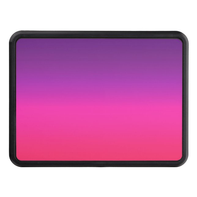 Neon Purple and pink ombre abstract design Hitch Cover (Front)