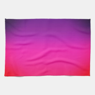 Neon Purple and pink ombre abstract design Kitchen Towel