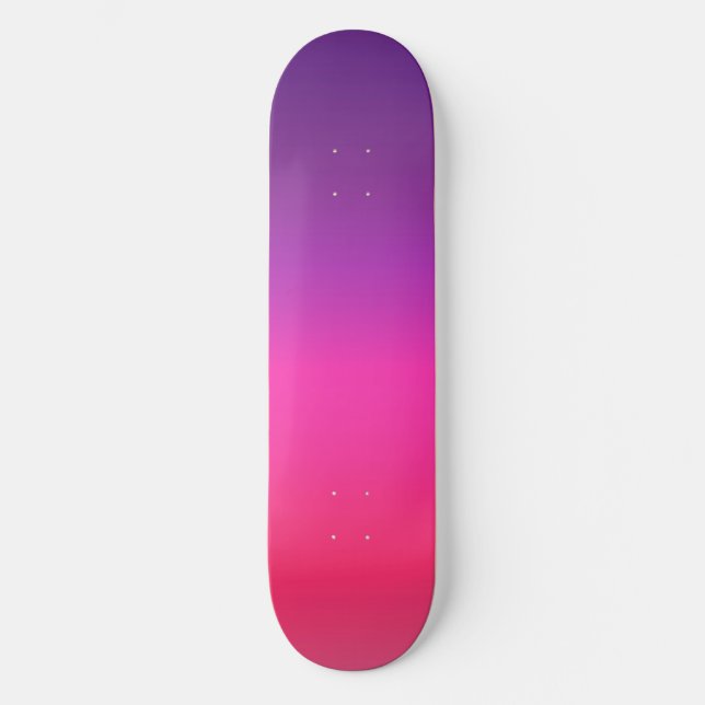 Neon Purple and pink ombre abstract design Skateboard (Front)