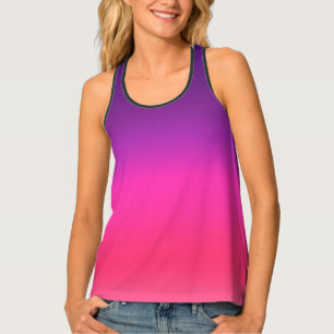 Neon Purple and pink ombre abstract design Tank Top