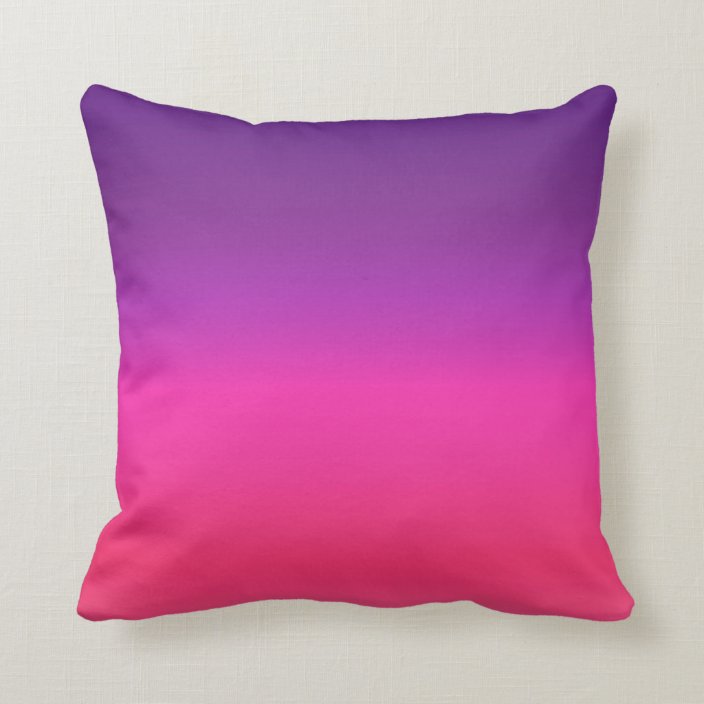 Neon Purple and pink ombre abstract design Throw Pillow | Zazzle.com