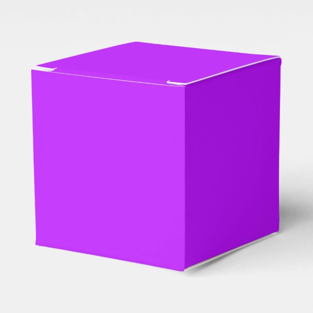 Neon Purple Classic Favor Boxes (Front Side)