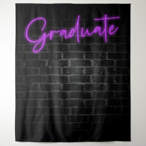 Neon Purple Glow Light  Grad Party Photo Booth Tapestry
