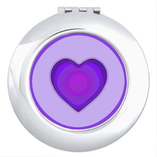 NEON  purple hearts beating Compact Mirror