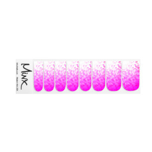 Neon Purple Pink Glassy Nail Art