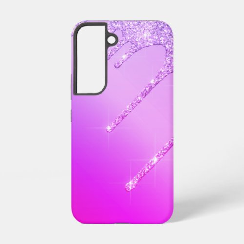 Neon Purple Pink Glitter Sparkle Samsung Galaxy S22 Case