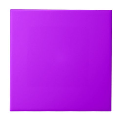 Neon Purple Solid Color  Classic  Elegant Ceramic Tile