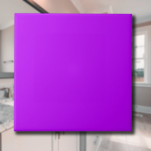 Neon Purple Solid Color | Classic | Elegant Ceramic Tile (Creator Uploaded)