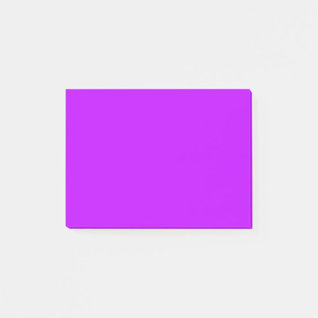 Neon Purple Solid Color | Classic | Elegant Post-it Notes (Front)