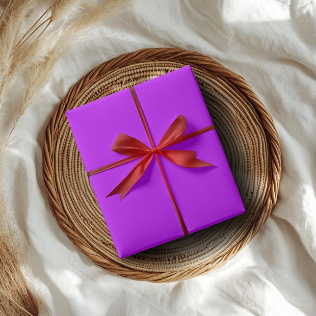 Neon Purple Solid Color | Classic | Elegant Wrapping Paper (Creator Uploaded)