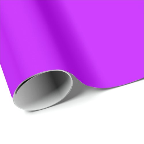 Neon Purple Solid Color  Classic  Elegant Wrapping Paper