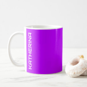 Neon Purple Solid Color   Classic Personalized  Coffee Mug