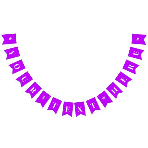 Neon Purple Solid Color Custom Bunting Flags