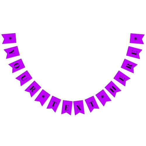 Neon Purple Solid Color Custom Bunting Flags