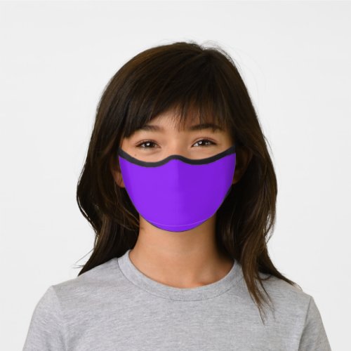 Neon Purple Solid Color Customize It COVID19 Kids Premium Face Mask
