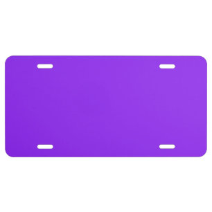 Neon Purple Solid Color Customize It License Plate