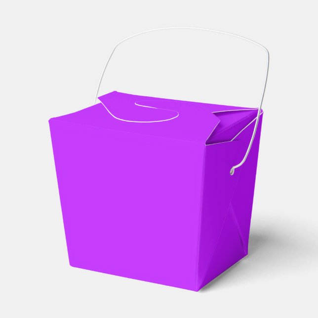 Neon Purple Take Out Favor Boxes (Front Side)