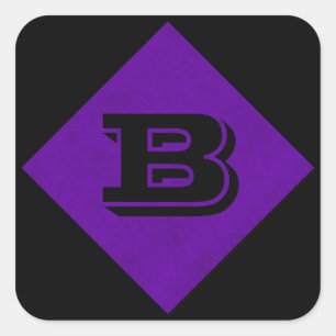 Neon Purple Velvet Personalized Home Casino Square Sticker