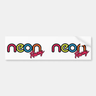Neon Racing Bumper Sticker
