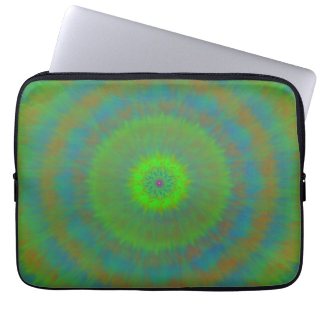 Neon Radial Ripple Laptop Sleeve (Front)