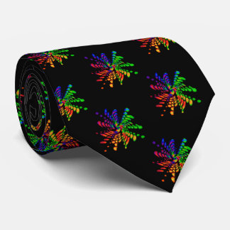 Neon Rainbow Art Neck Tie