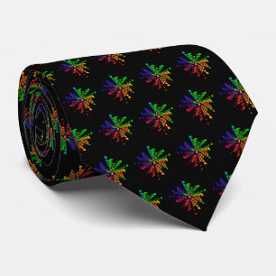 Neon Rainbow Art Neck Tie