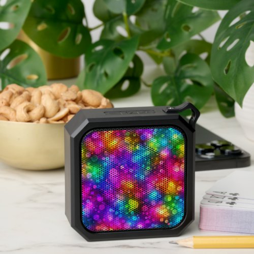 Neon Rainbow Bokeh Lights Abstract Bluetooth Speaker