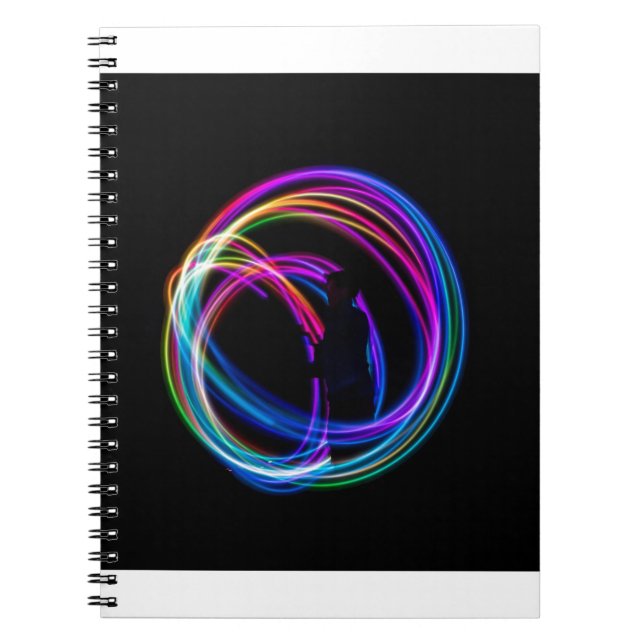 neon rainbow circle notebook (Front)