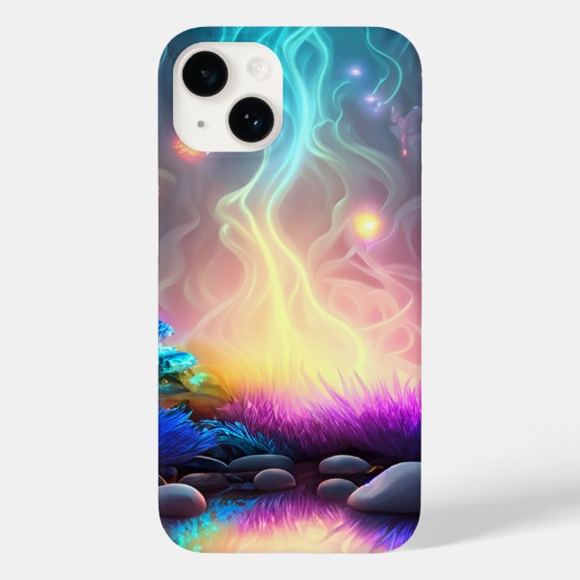Neon Rainbow Energy Work Spiritual Reiki Spirits  Case-Mate iPhone Case (Back)