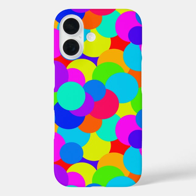 Neon Rainbow Fun Bubbles Case-Mate iPhone Case (Back)