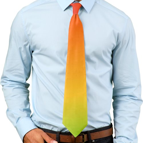 Neon Rainbow Gradient Ombr Neck Tie