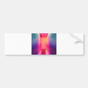neon rainbow hallway bumper sticker