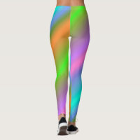 Vibrant Neon Rainbow Leggings