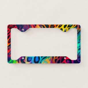 Neon Rainbow License Plate Frame
