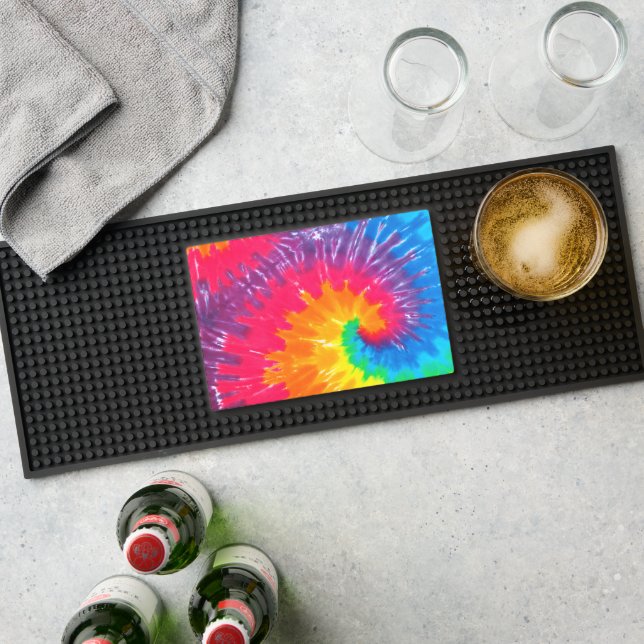 Neon Rainbow Retro Tie Dye  Bar Mat (Insitu (Bar 1))