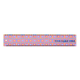 NEON Rainbow Squares Pattern CUSTOMIZED Ruler