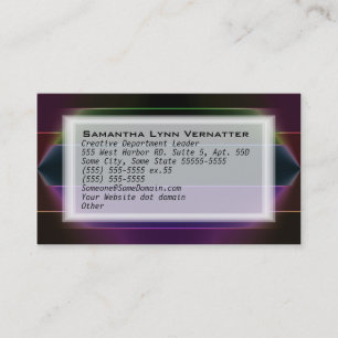 Neon Rainbow Stripes Business Card