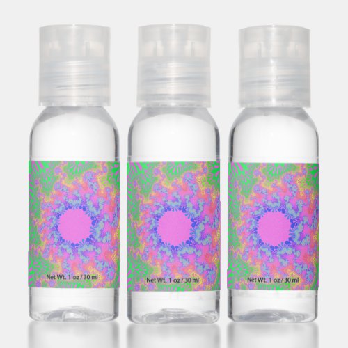 Neon Rainbow Sunburst Hand Sanitizer