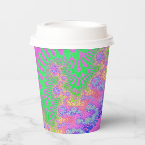 Neon Rainbow Sunburst Paper Cups