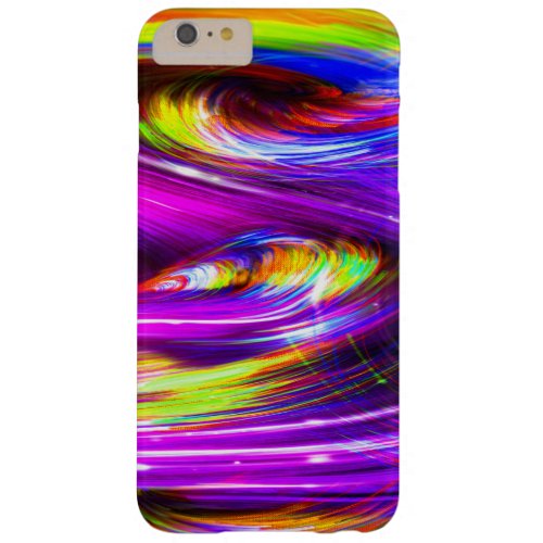 Neon Rainbow Tornado Waves of Multicolor Purple Barely There iPhone 6 Plus Case