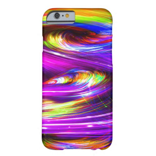 Neon Rainbow Tornado Waves of Multicolor Purple Barely There iPhone 6 Case