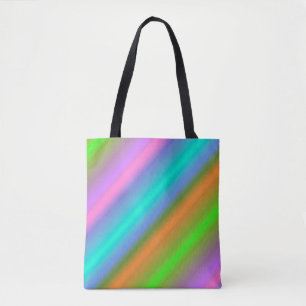 neon rainbow tote bag